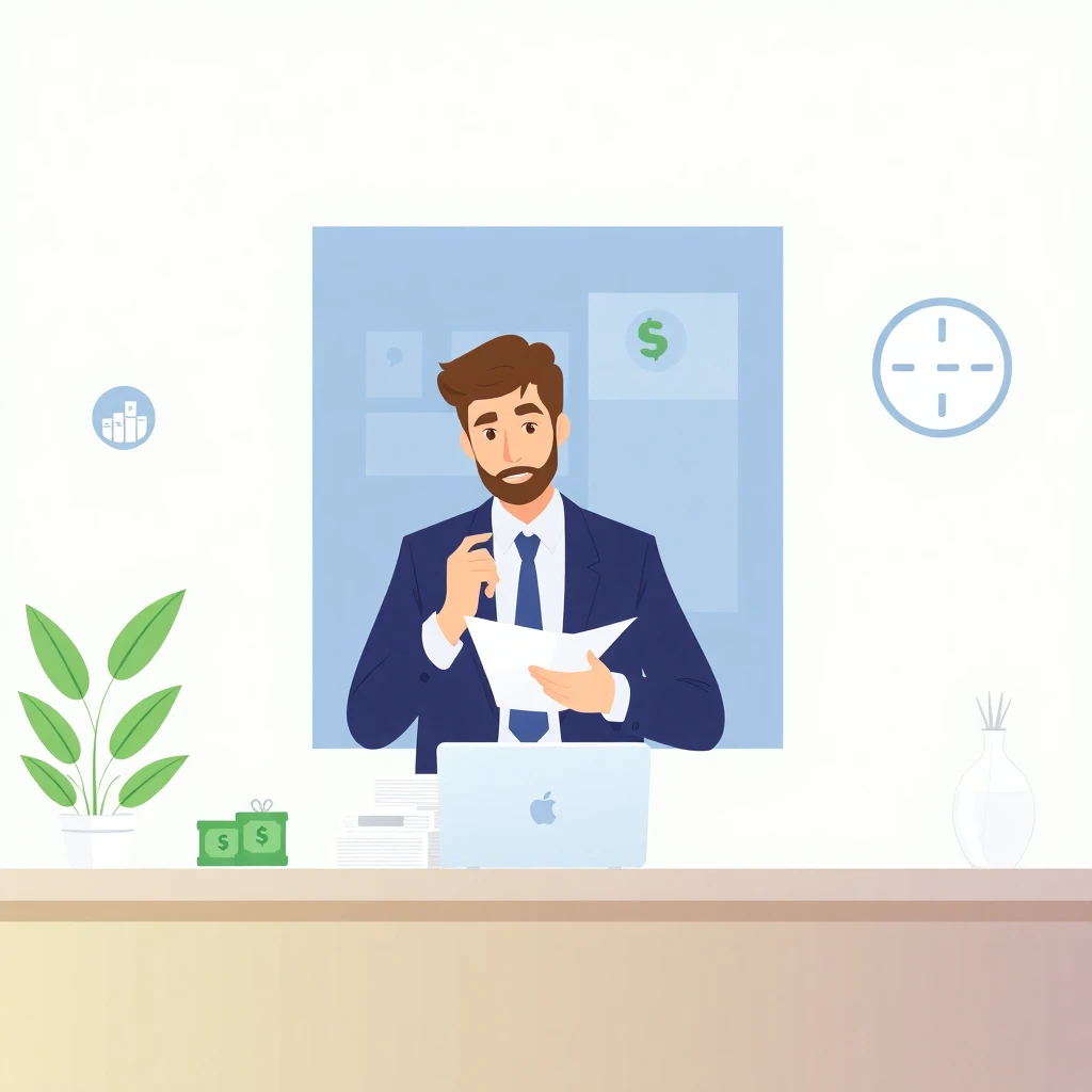 Profesional revisando ofertas de préstamos