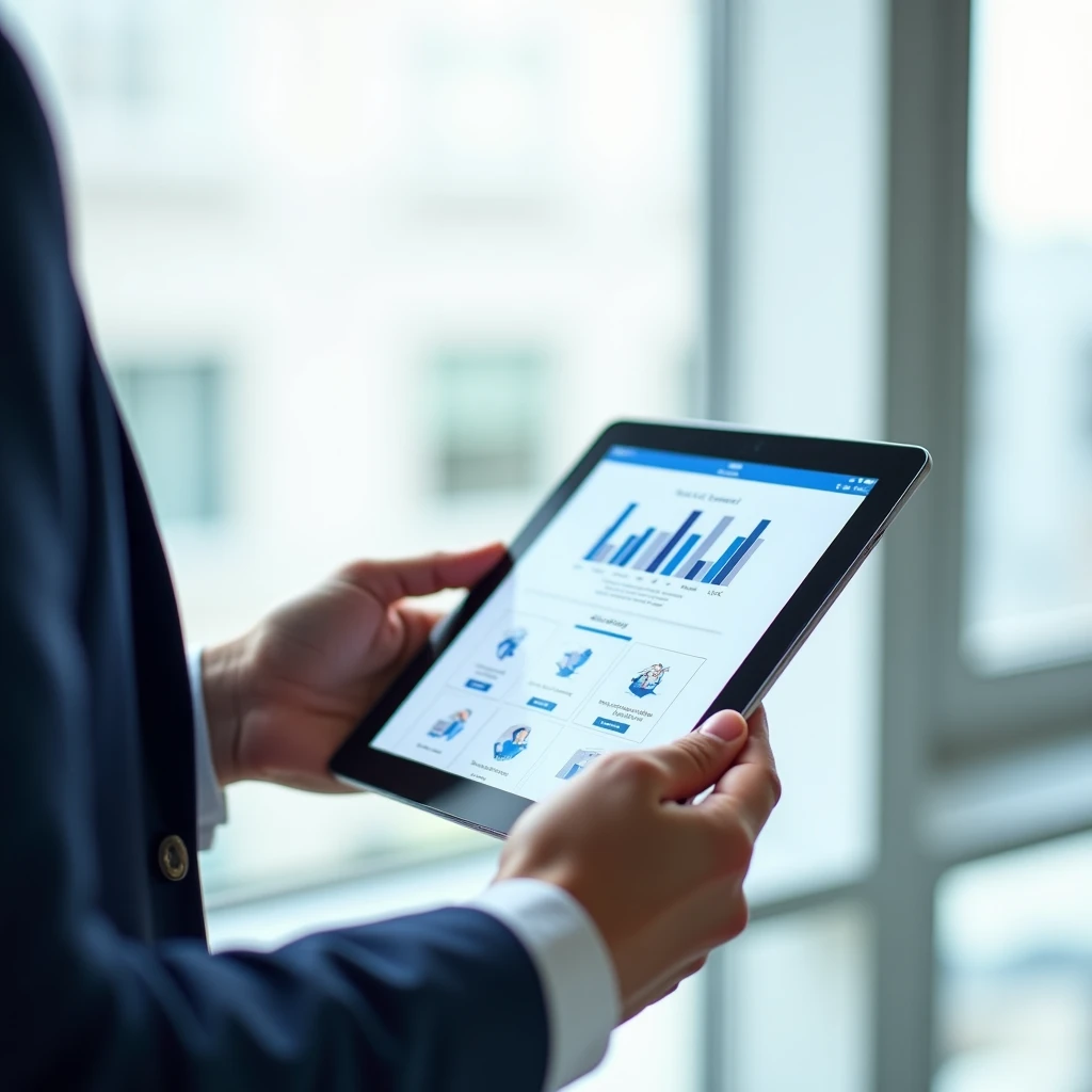 Browsing loan offers on a tablet