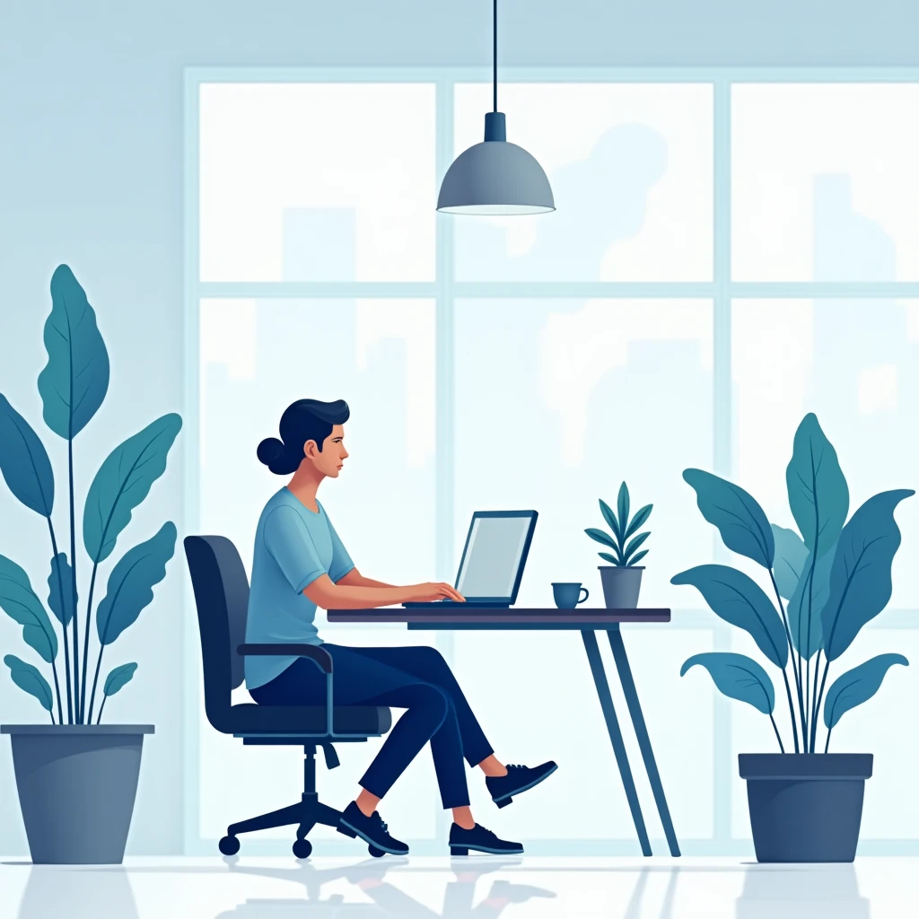 Freelancer working in a flexible environment