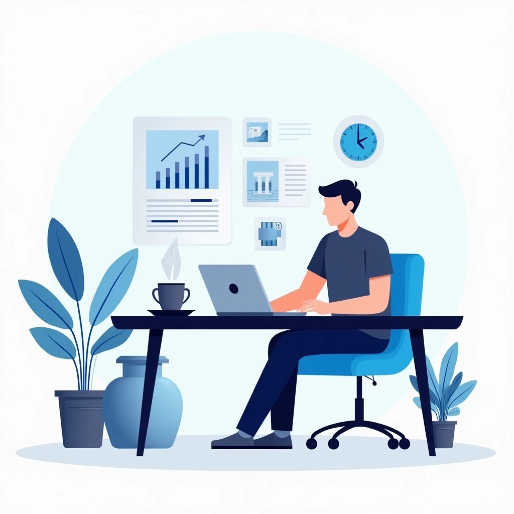 Freelancer reviewing loan offers