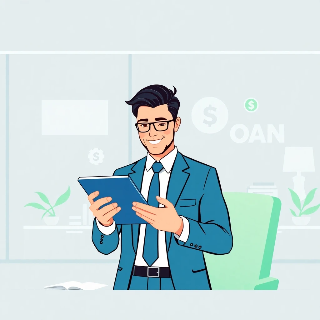 Professional reviewing loan offers