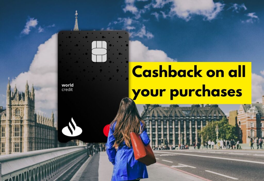 A woman walking across Westminster Bridge towards Big Ben, with the World Credit Card symbolising premium financial solutions and freedom.